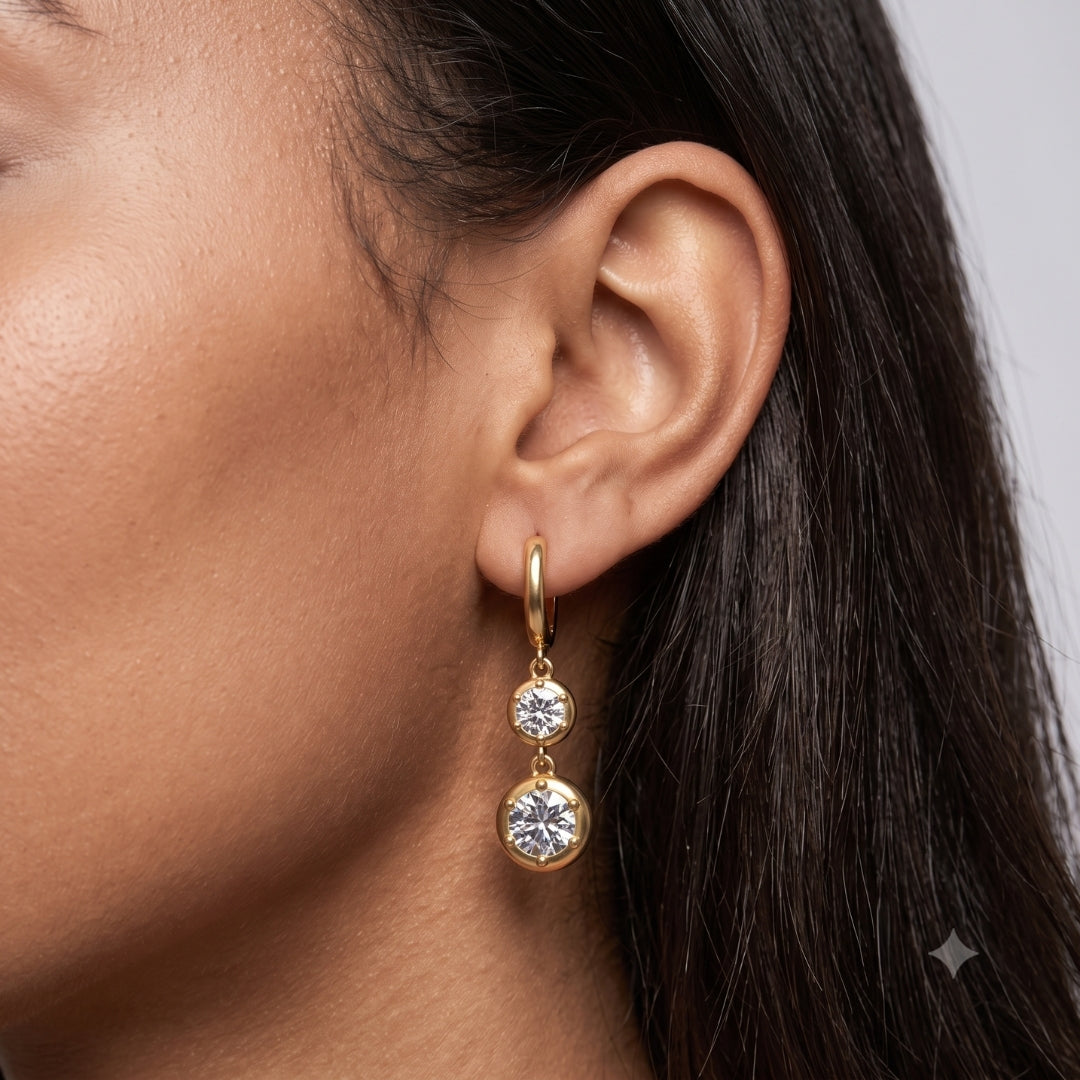 Graduating Diamond Solitaire Earrings