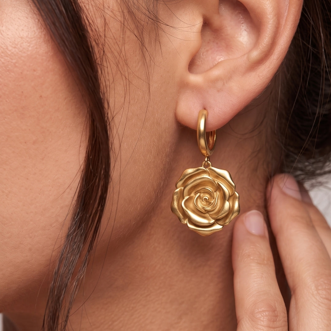 Rose Dangling Earrings