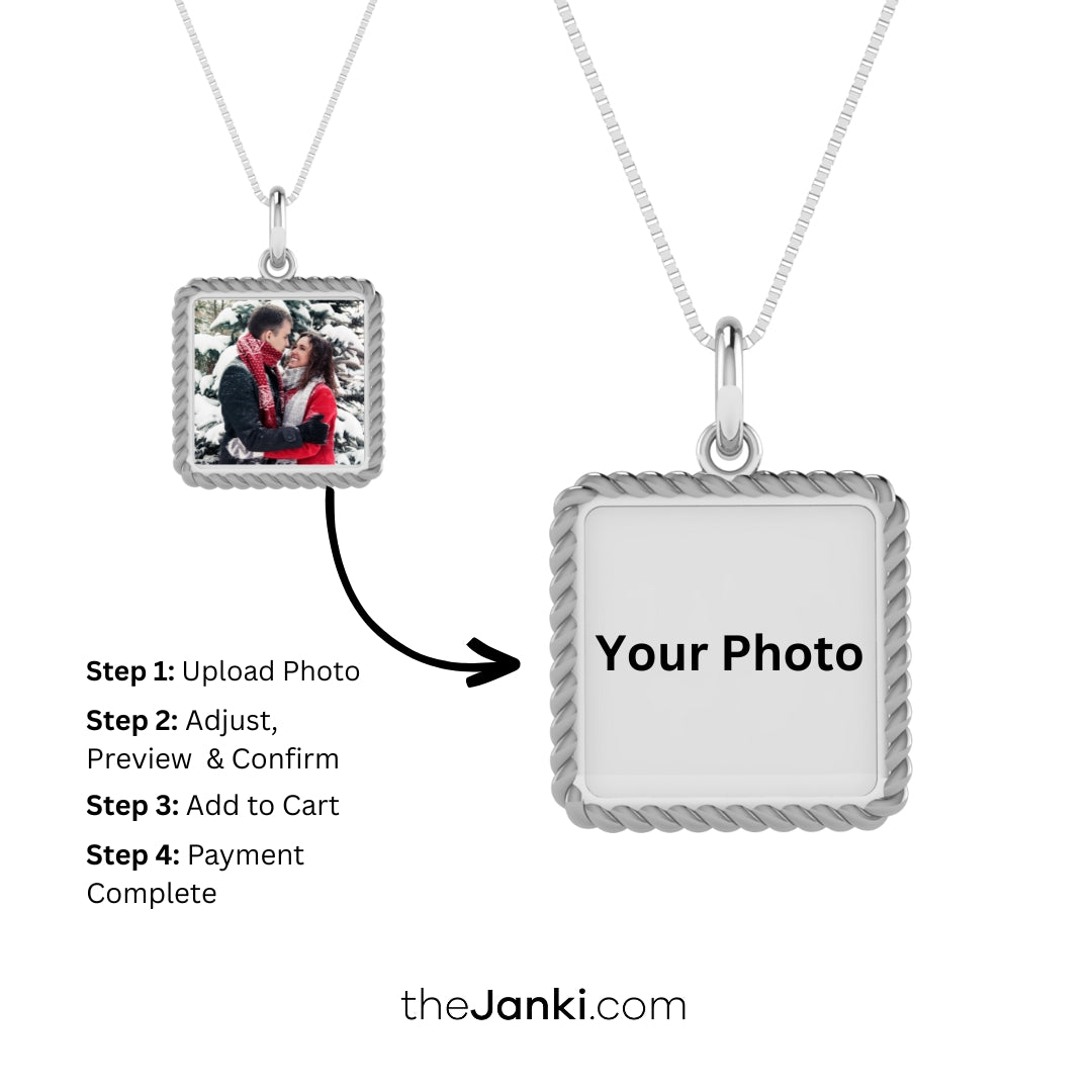 Personalise Happy Photo Necklace