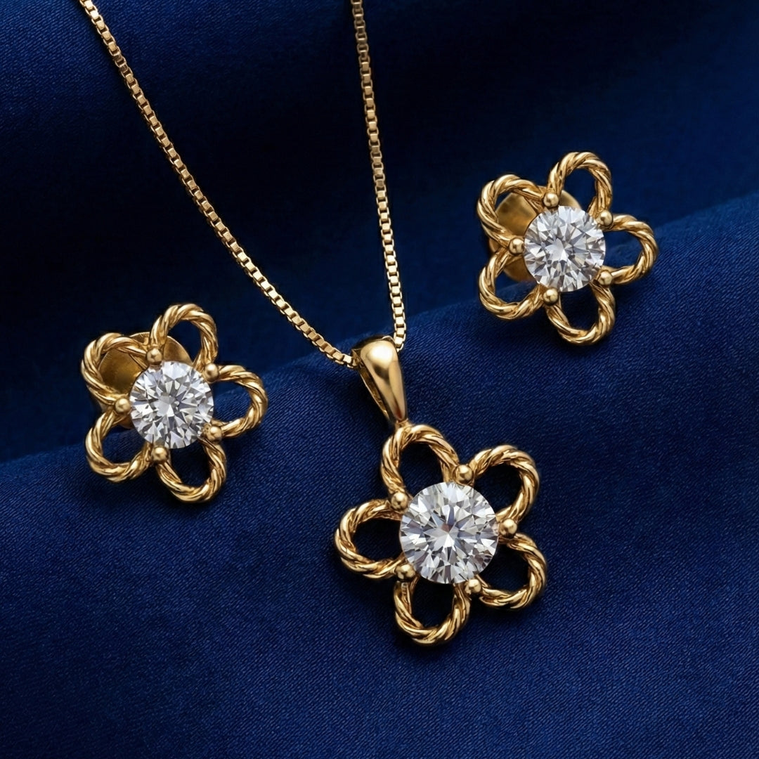Simba Earrings & Necklace Set