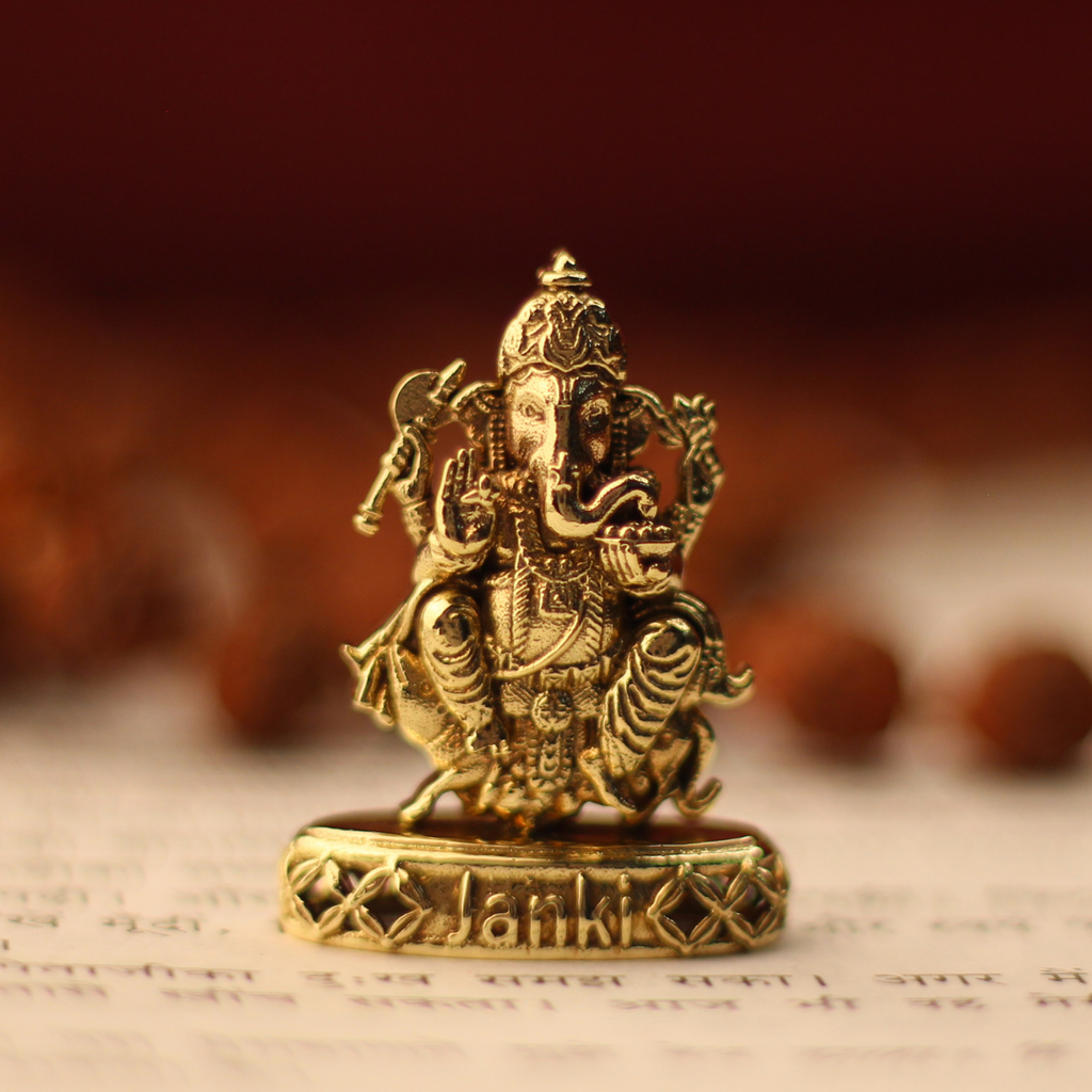 Shri Mushak Ganeshji Idol/Murti in Pure Brass