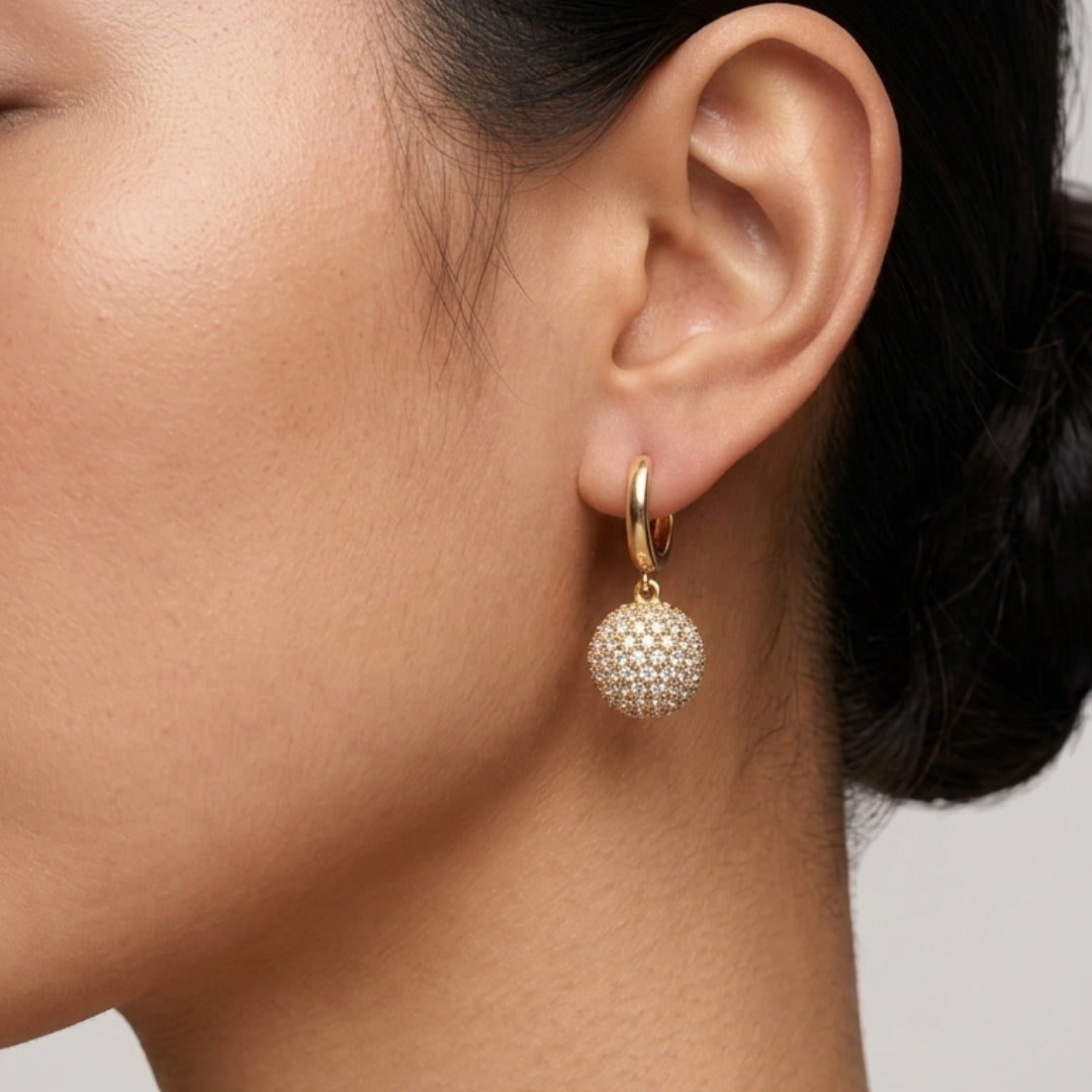 Sparkling Disk Earrings