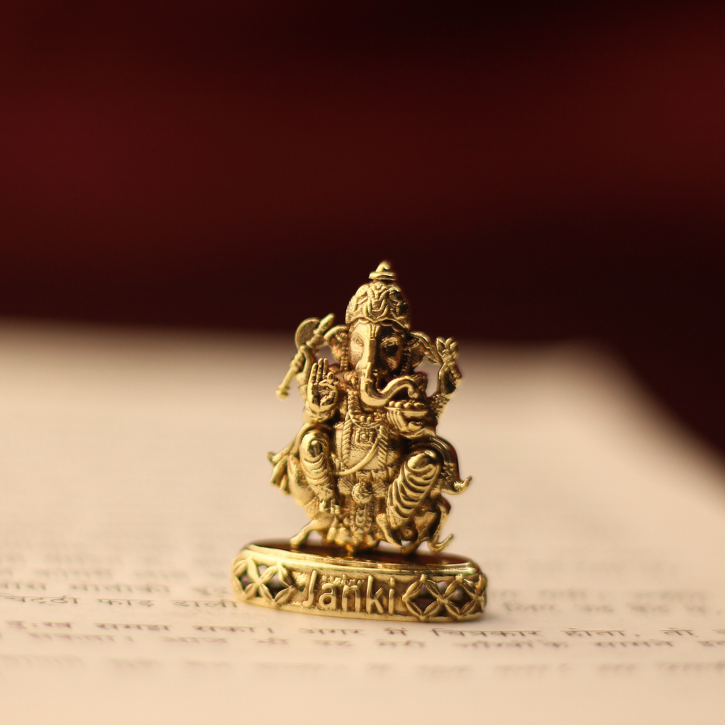 Shri Mushak Ganeshji Idol/Murti in Pure Brass