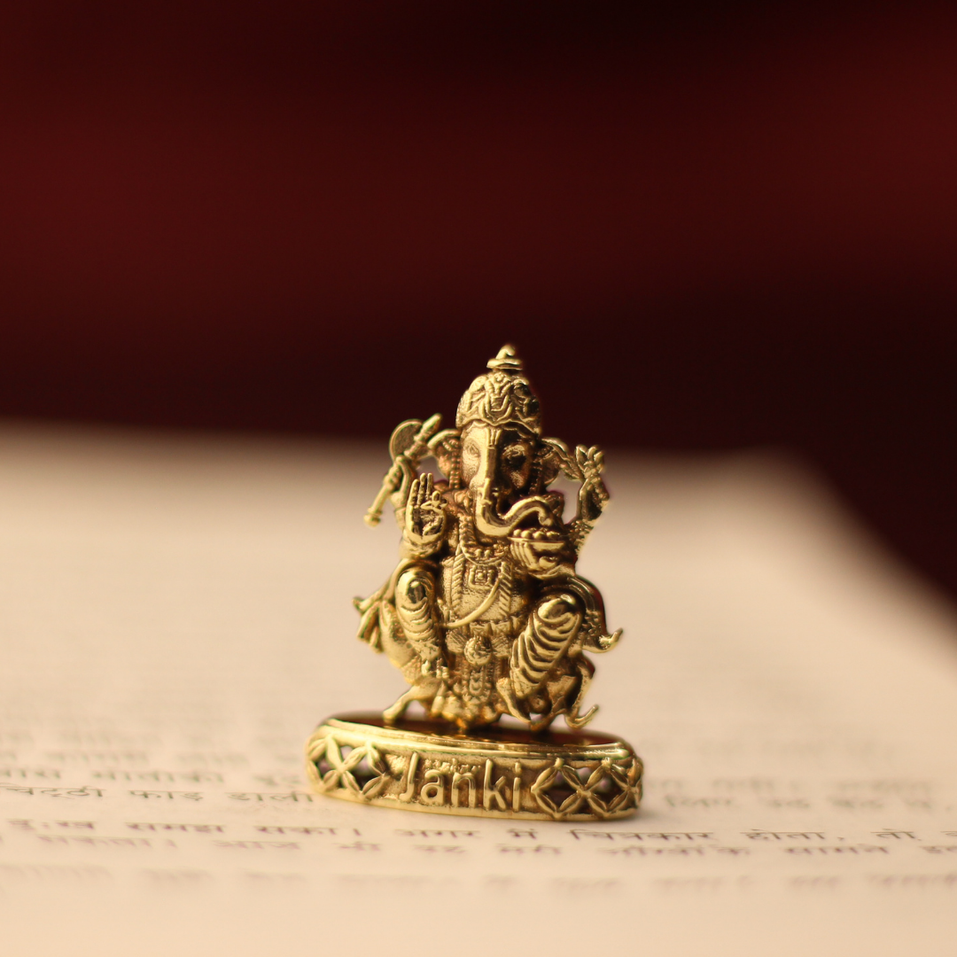Shri Mushak Ganeshji Idol/Murti in Pure Brass