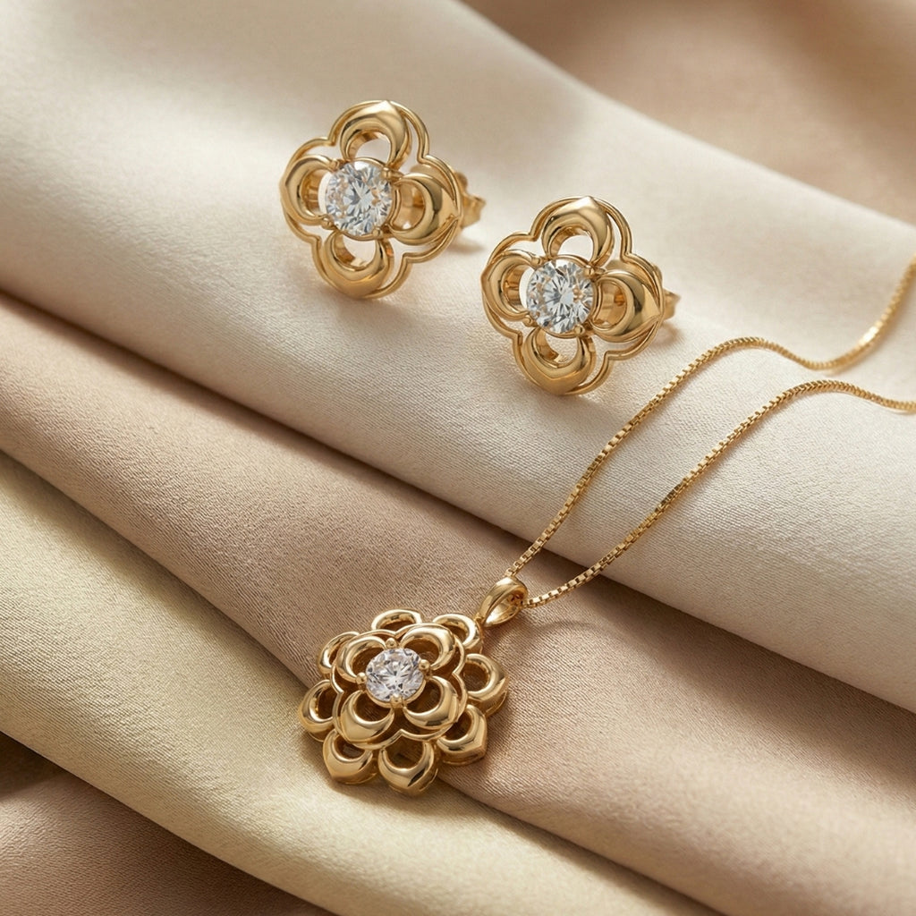 Opal Whisper Earrings & Necklace Set