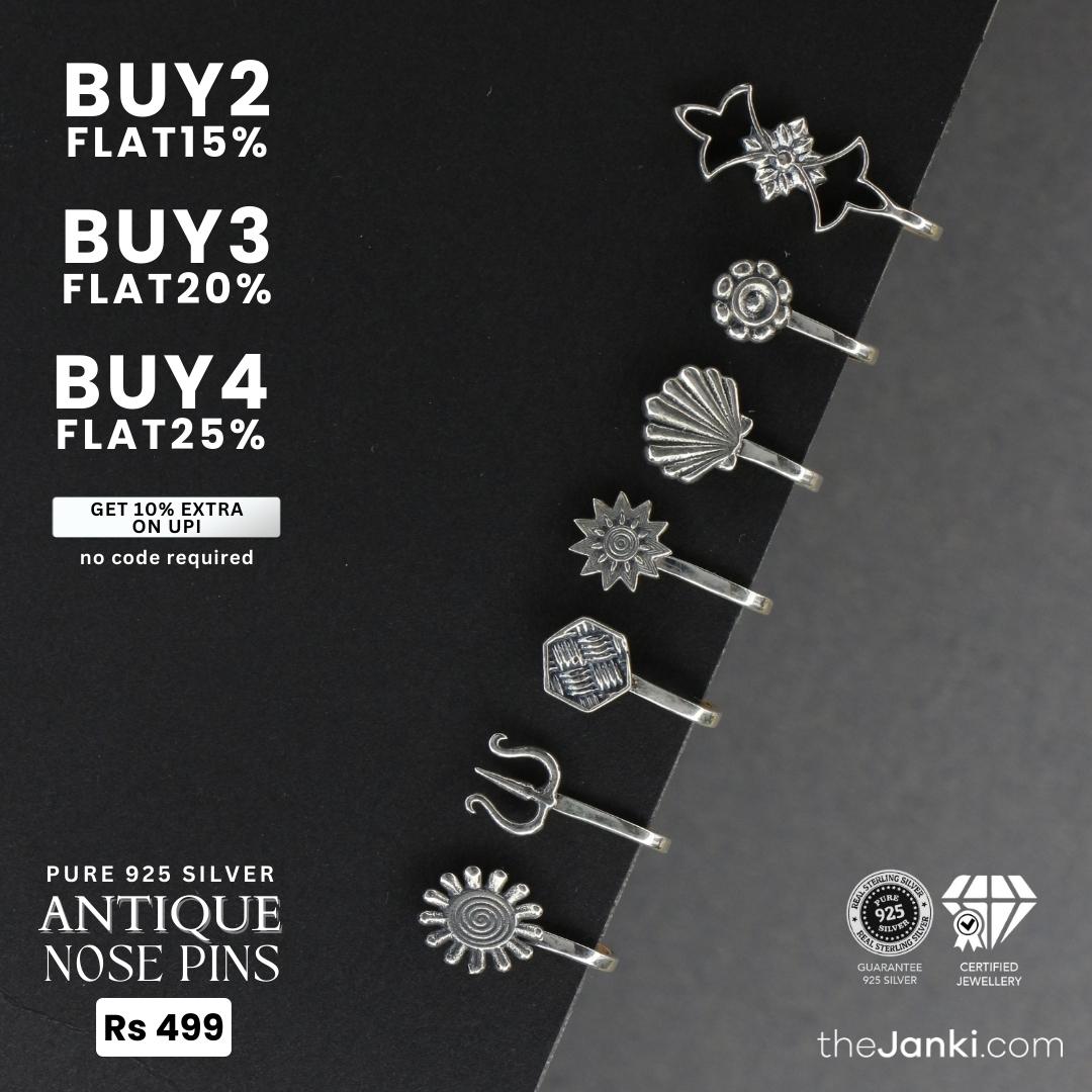 Janki Antique Marigold Nosepin