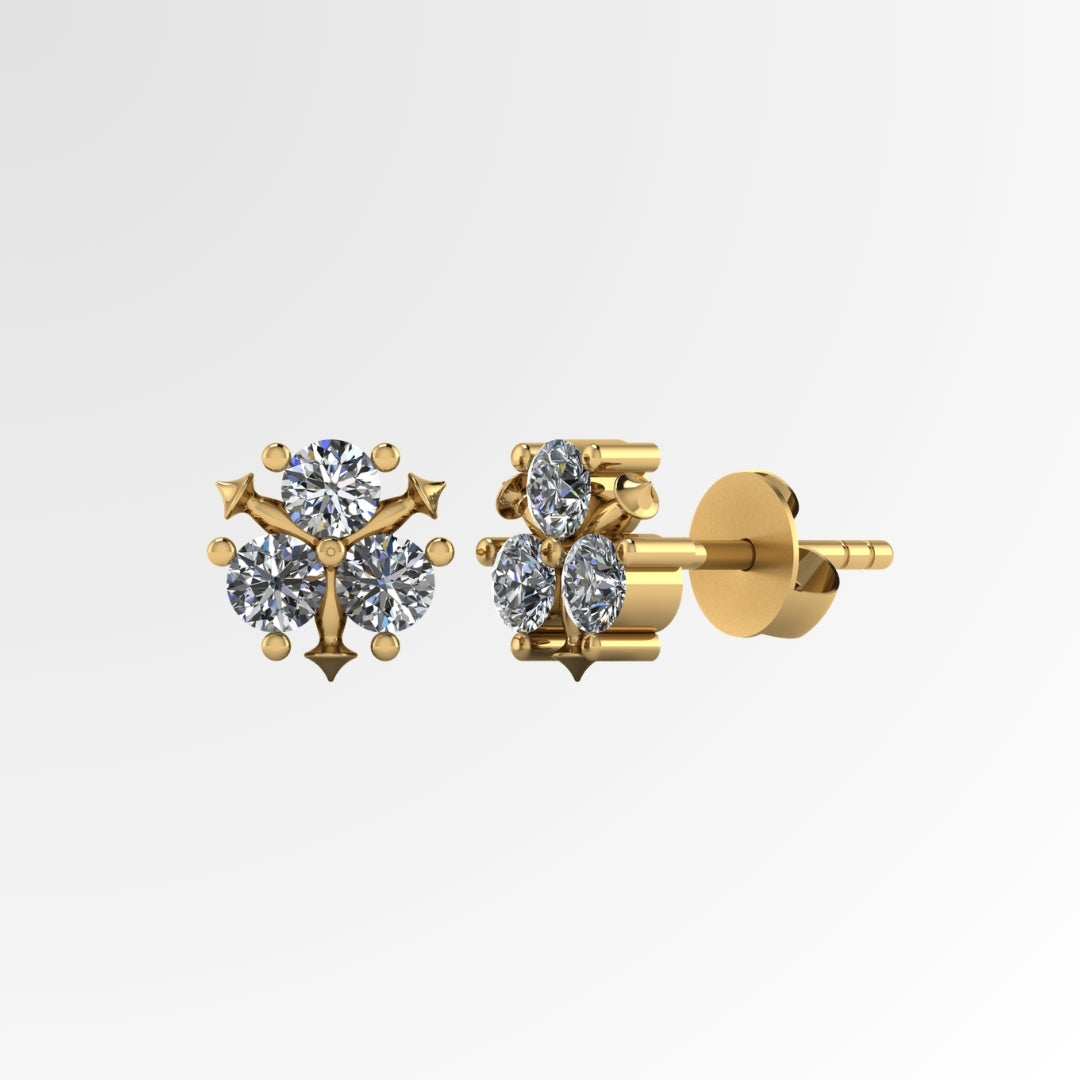 Trillion Spade Earrings