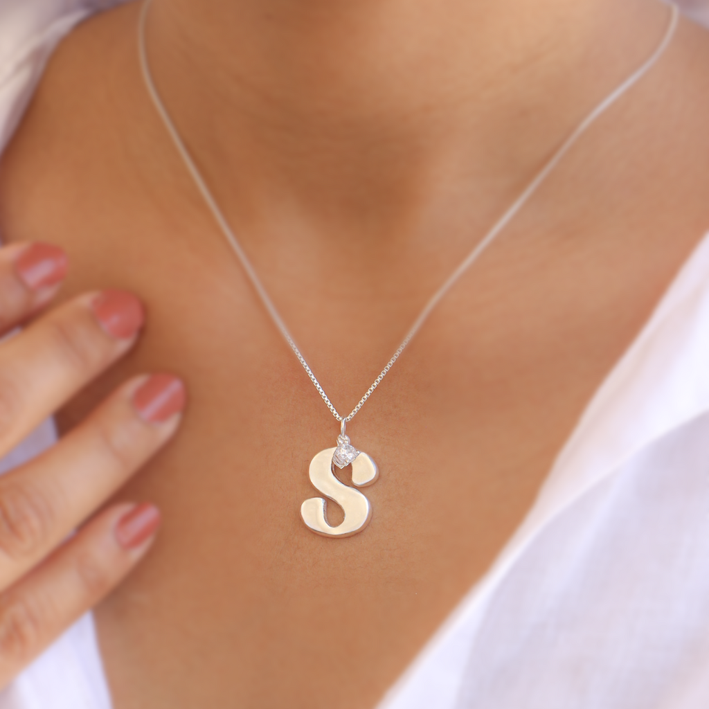 Coco Initial Necklace with chain ( A to Z Available)