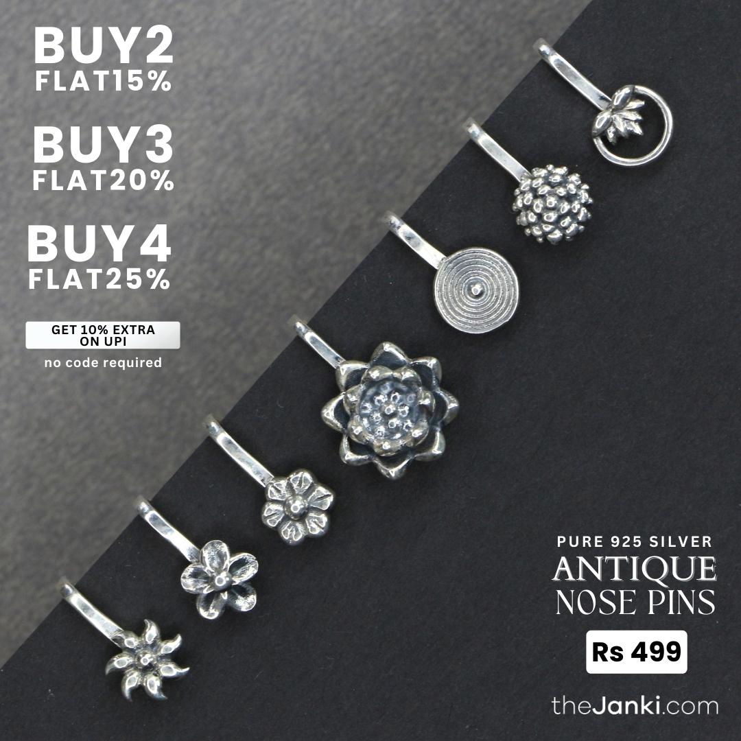 Janki Antique Sunflower Nosepin