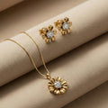 Royal Bloom Earrings & Necklace Set