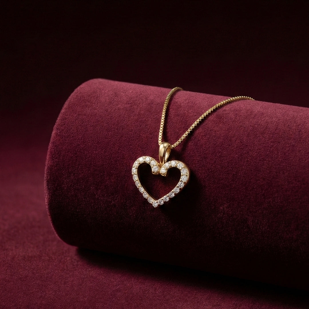 Dazzling Heart Necklace with chain by Arushaa