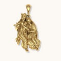 Radhakrishna sweet and beautiful pendent gold plated with chain 