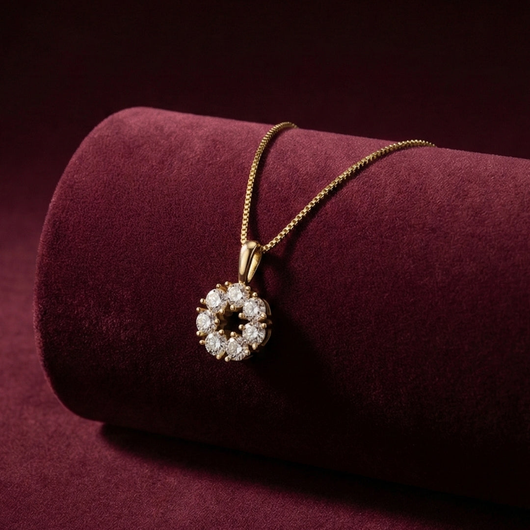 Eternal Circle Necklace with chain by Arushaa