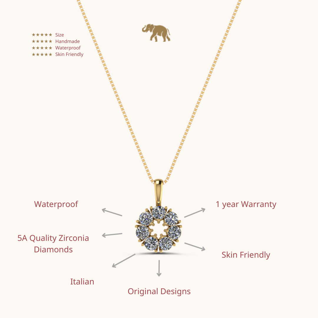 Eternal Circle Necklace with chain by Arushaa