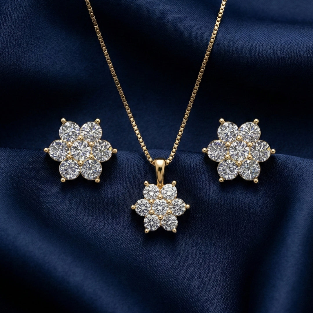 Happy Blossom Earrings & Necklace Set