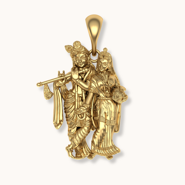 Radha krishan beautiful pendent with chain | A true symbol of love 
