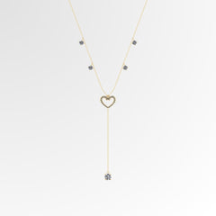 Heart Line Y Necklace