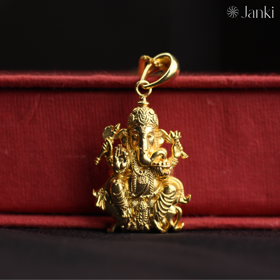 Ganpati & Mushak Pendant