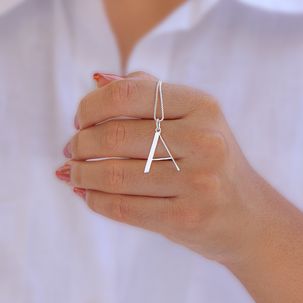 Sugar Initial Necklace with chain ( A to Z Available)