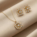 Grand Flower Earrings & Necklace Set