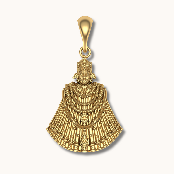 Khatu shyam baba gold pendent with chain 