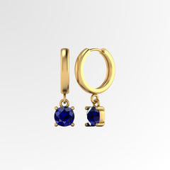 Diamond Solitaire Dangling Drop Earrings