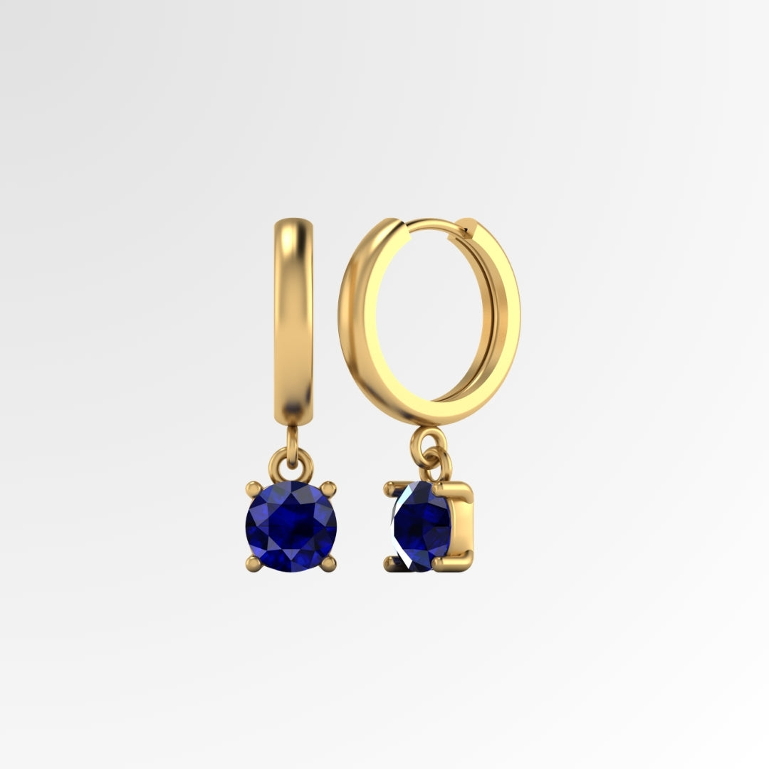 Diamond Solitaire Dangling Drop Earrings