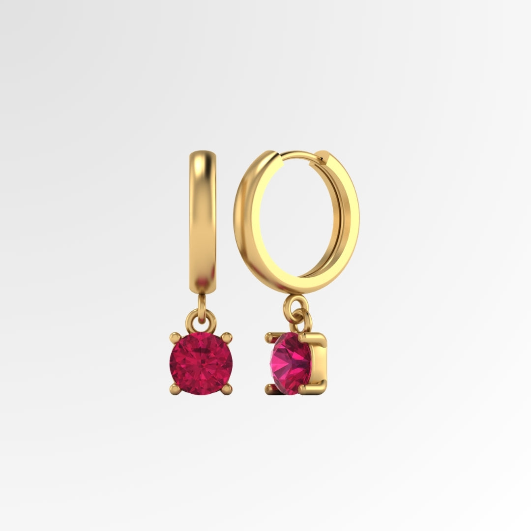 Diamond Solitaire Dangling Drop Earrings