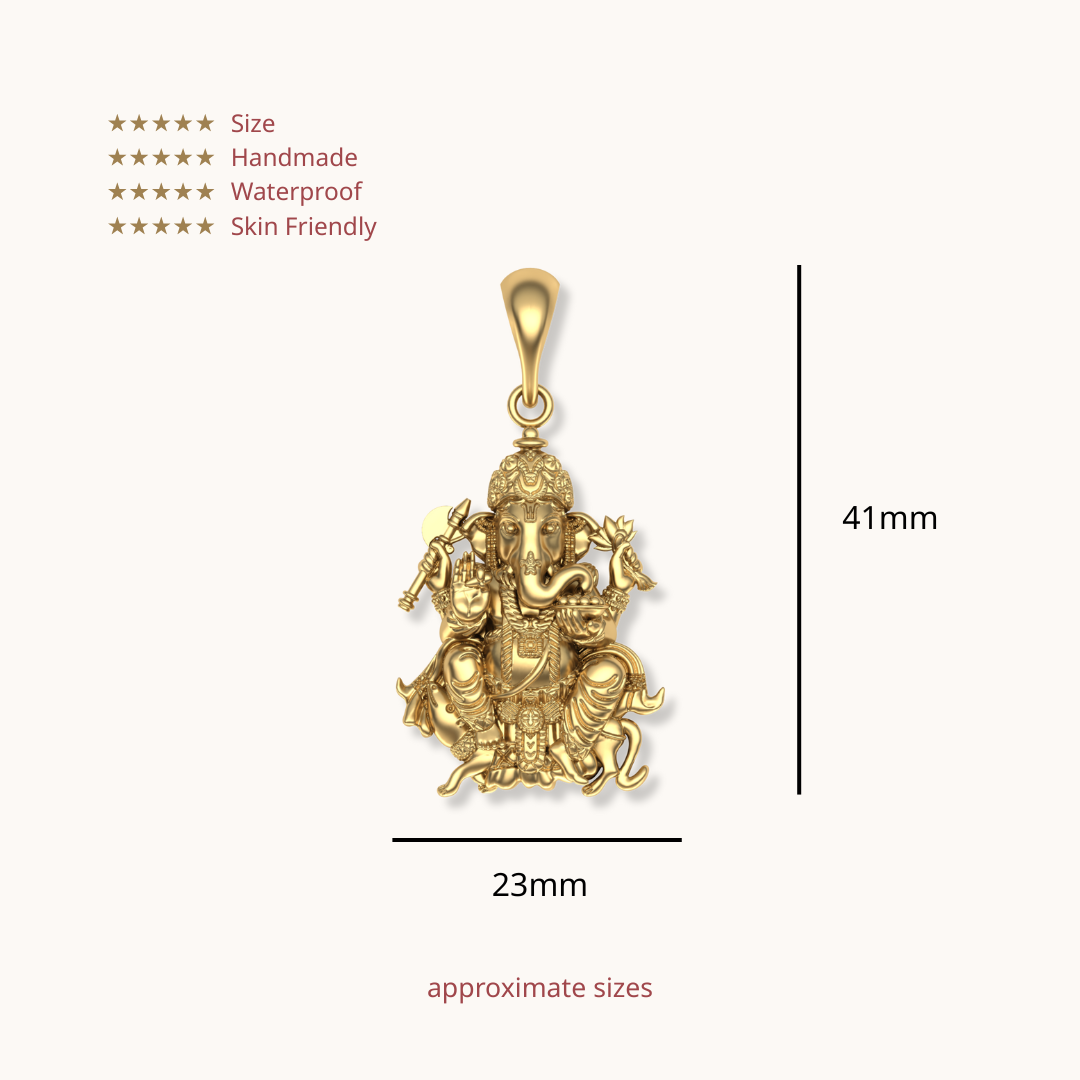 Ganpati & Mushak Pendant