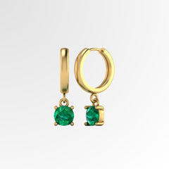 Diamond Solitaire Dangling Drop Earrings