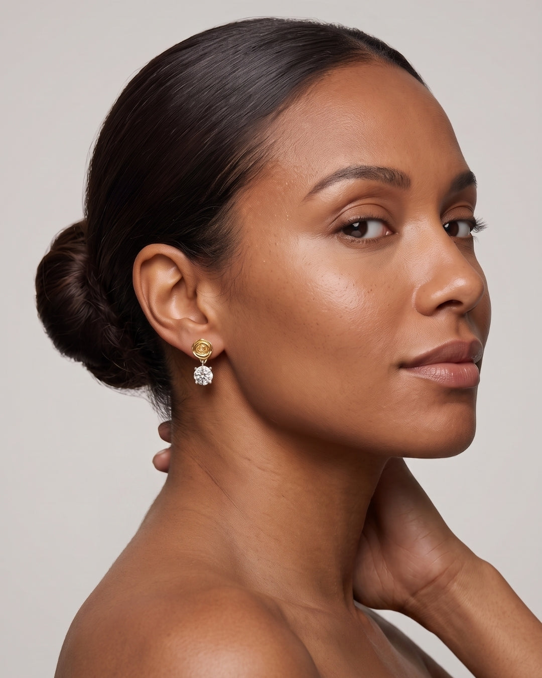 Dazzling Rose Drop Earrings