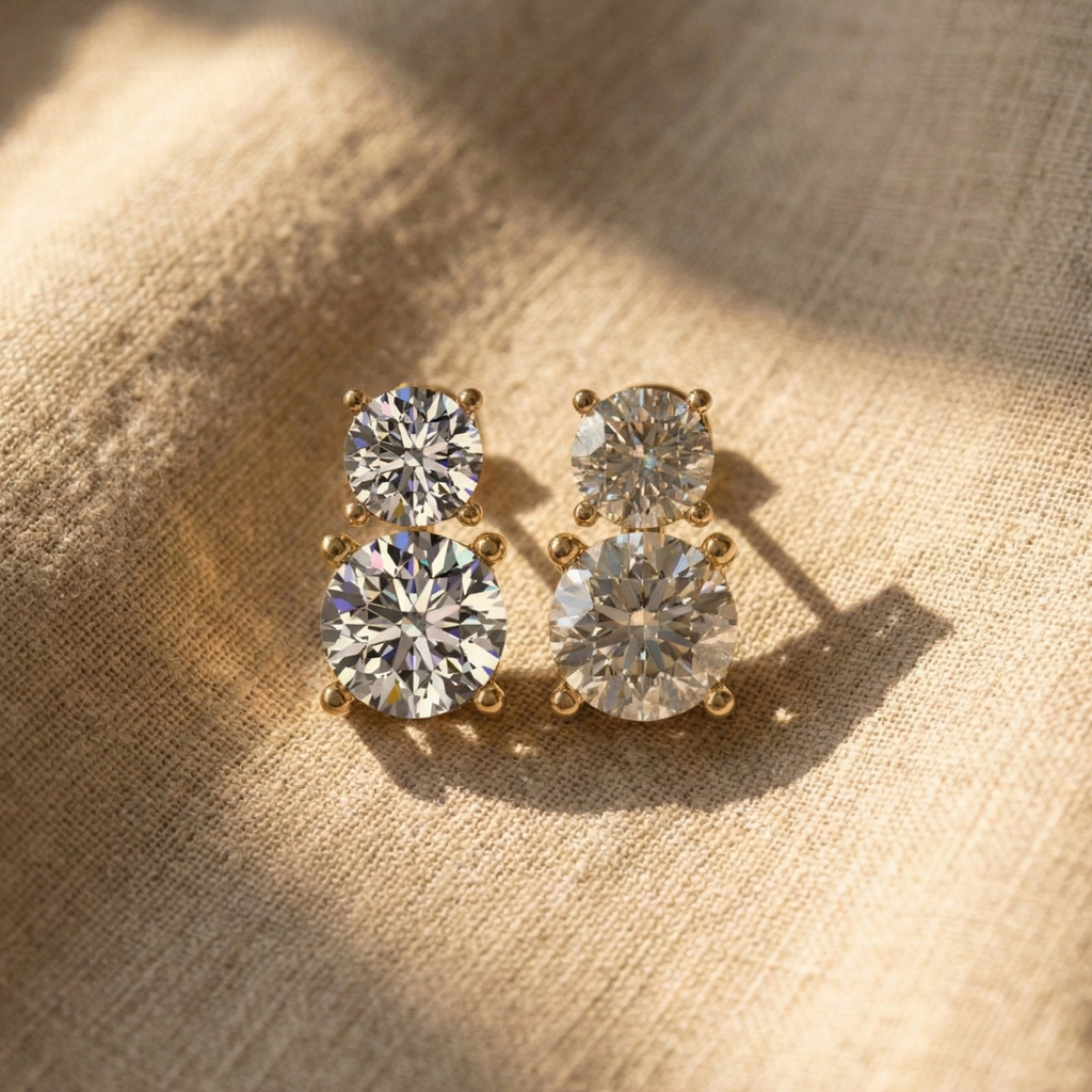 Grand Solitaire Earrings