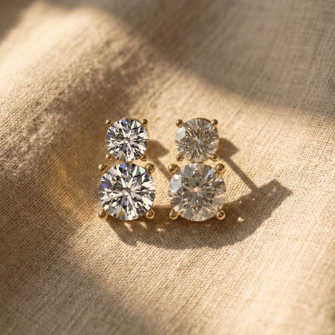 Grand Solitaire Earrings