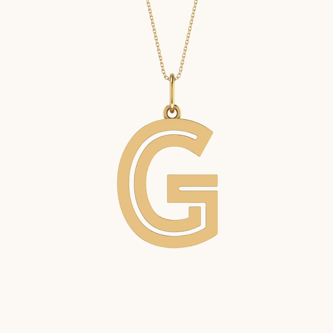 Vinyl Initial Necklace with chain ( A to Z Available)