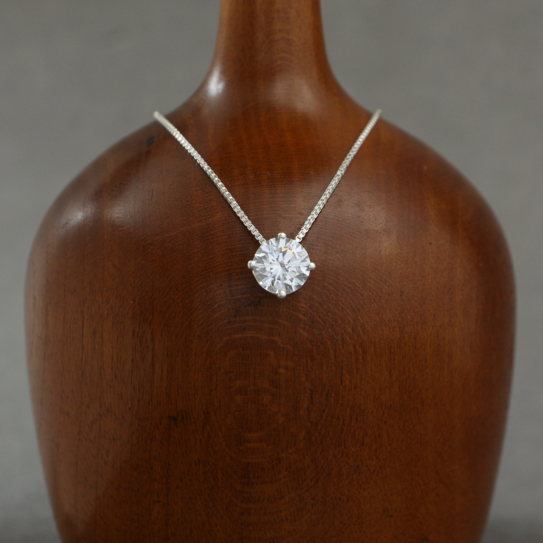 Round Solitaire Necklace
