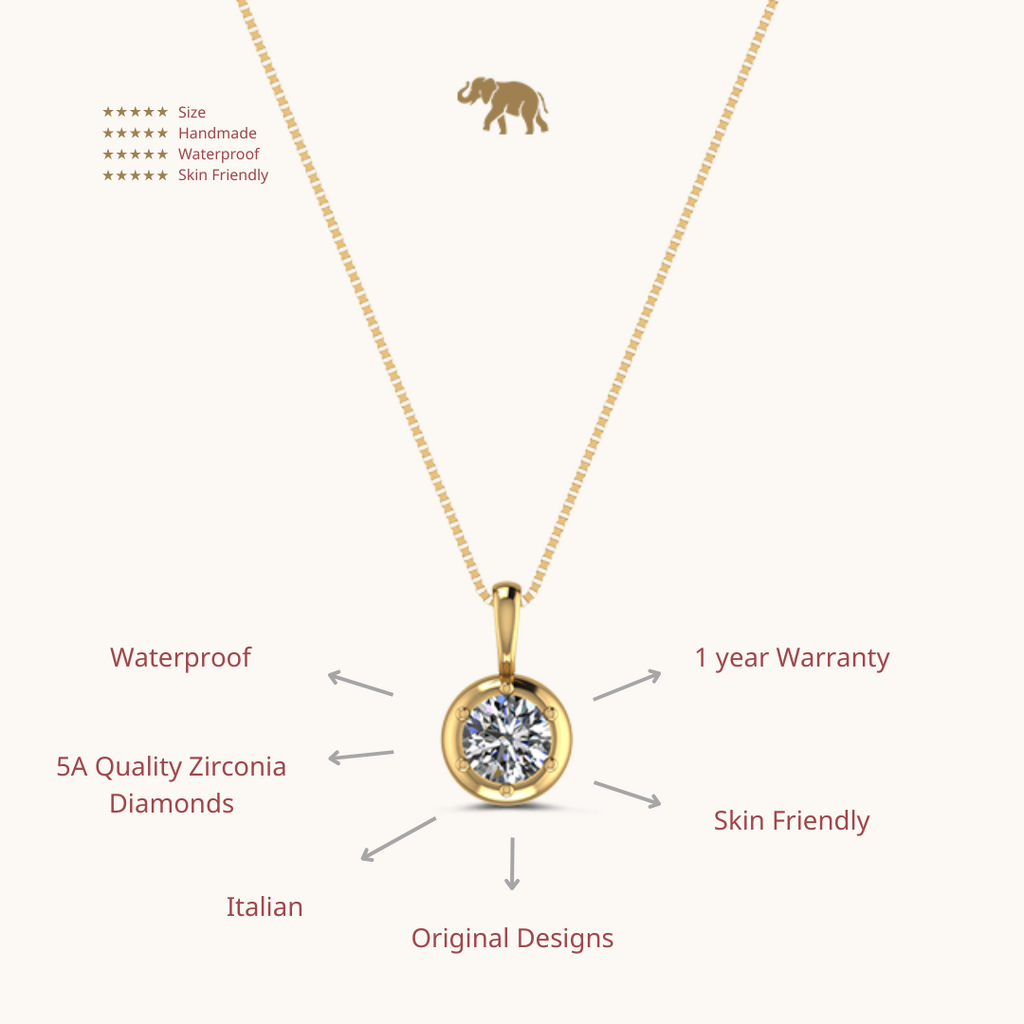 Classic Solitaire Pendant by Arushaa