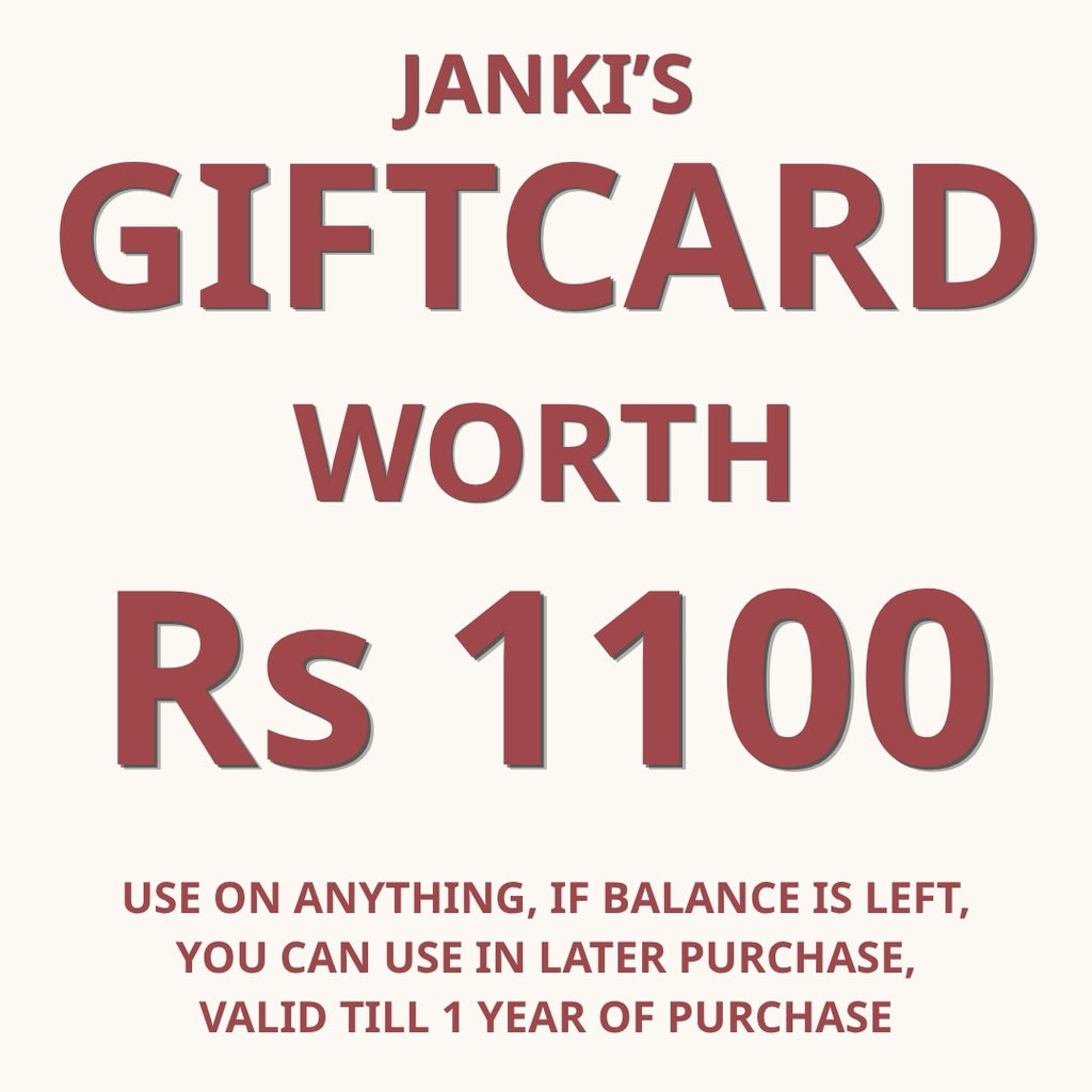 Giftcard Rs 1100