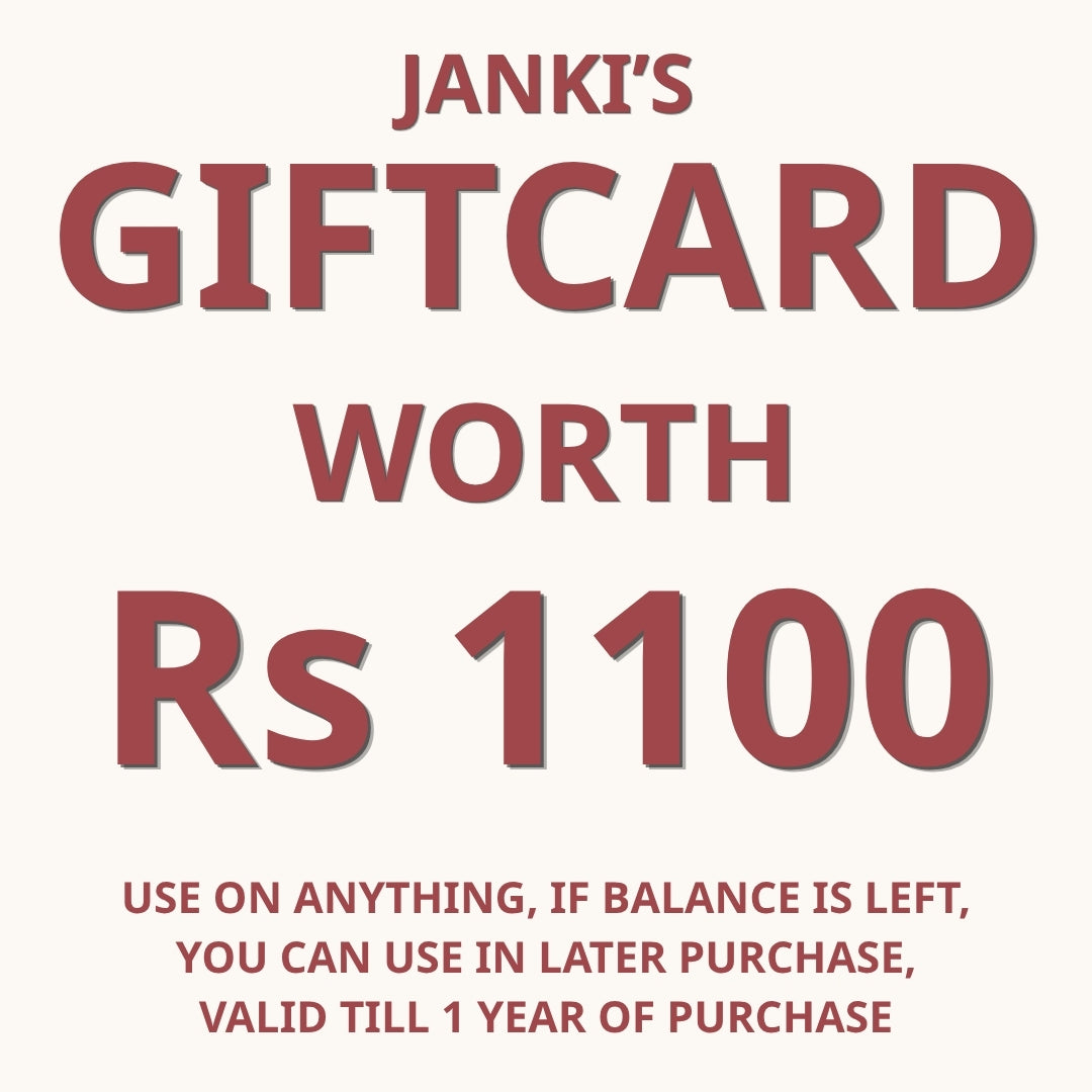 Giftcard Worth Rs 1100