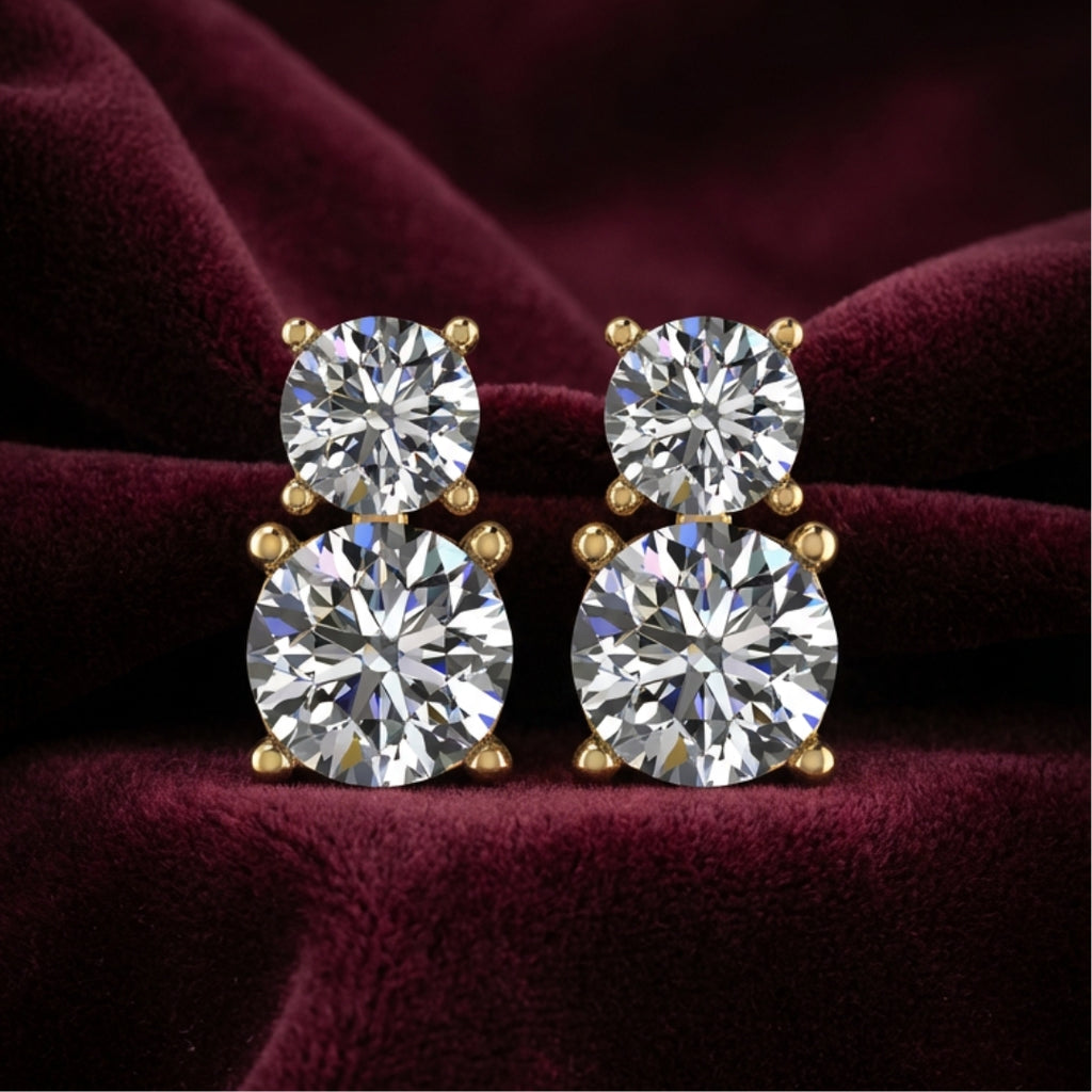 Grand Solitaire Earrings