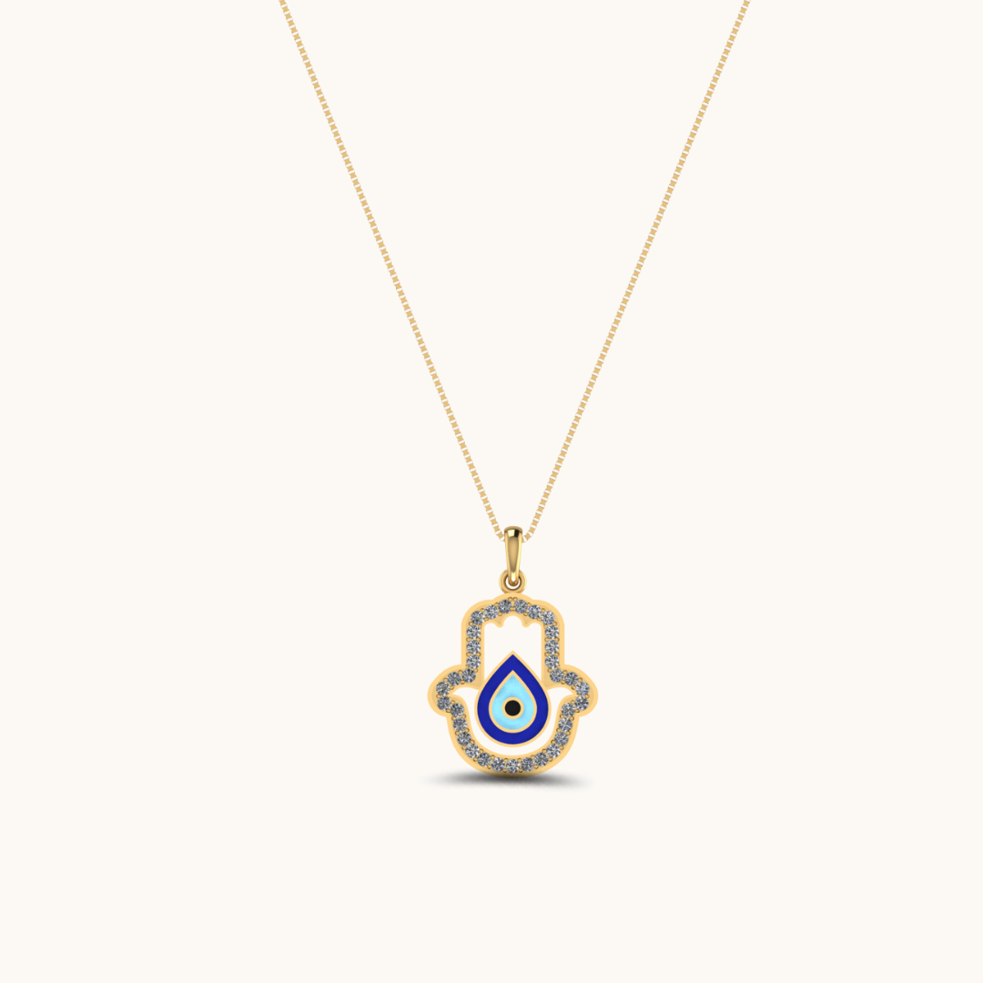 Look Twice Evil Eye Necklace with chain