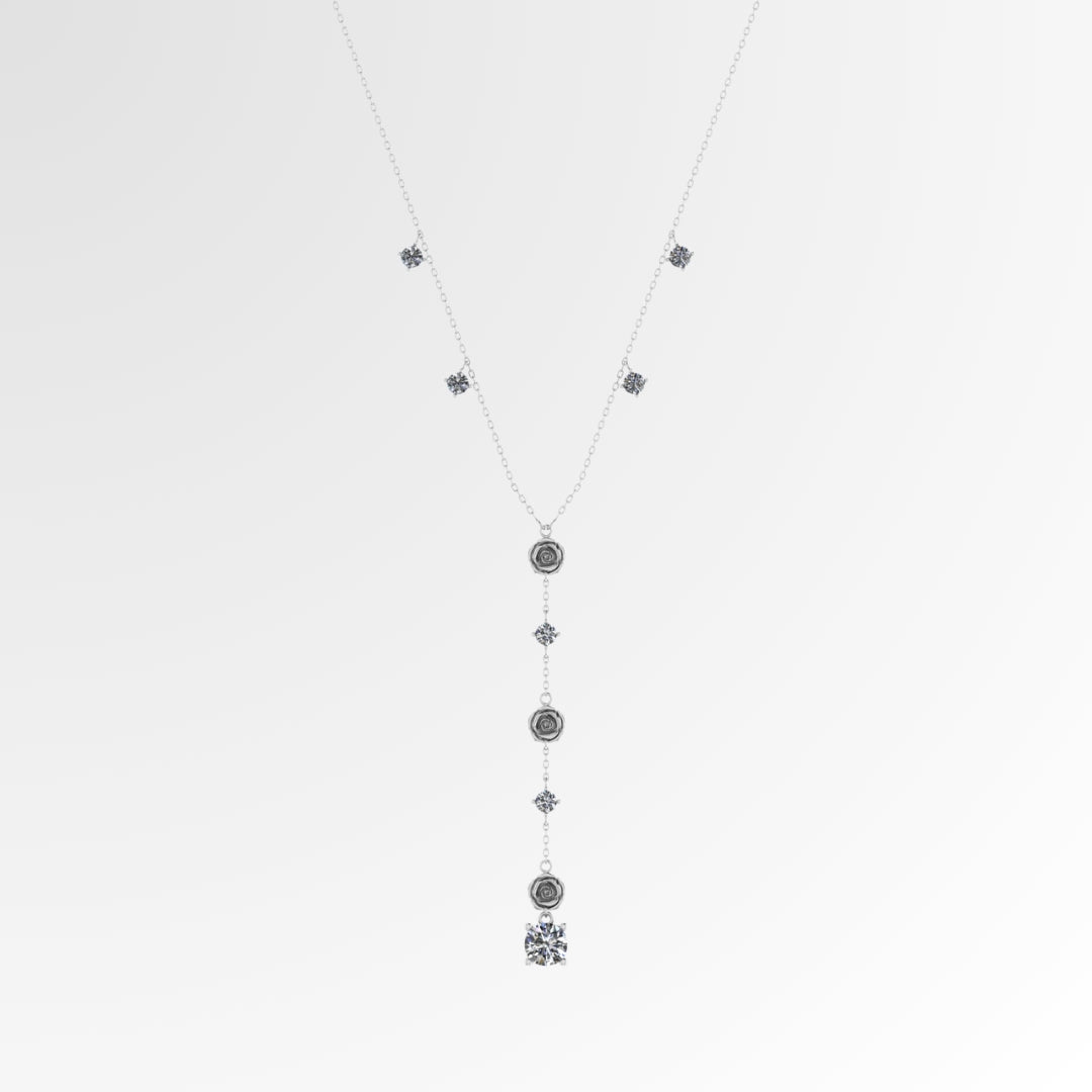 Dazzling Roses Y Necklace