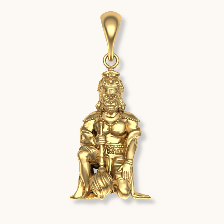 Hanuman ji in Ram Smriti Bajrangbali & Hanuman Ji Sankat Mochan with his Gada Pendant Locket 