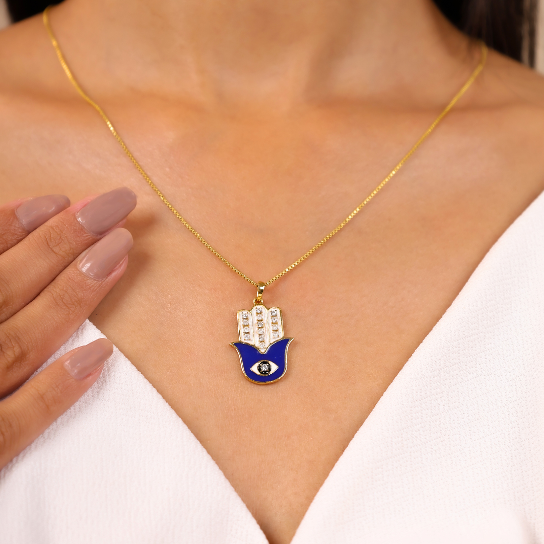 The Watcher Evil Eye Necklace with chain