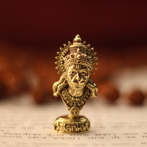 Shri Mukharbind Hanumanji Idol/Murti in Pure Brass