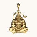 lord hanuman meditating showing he power of calmness pendent