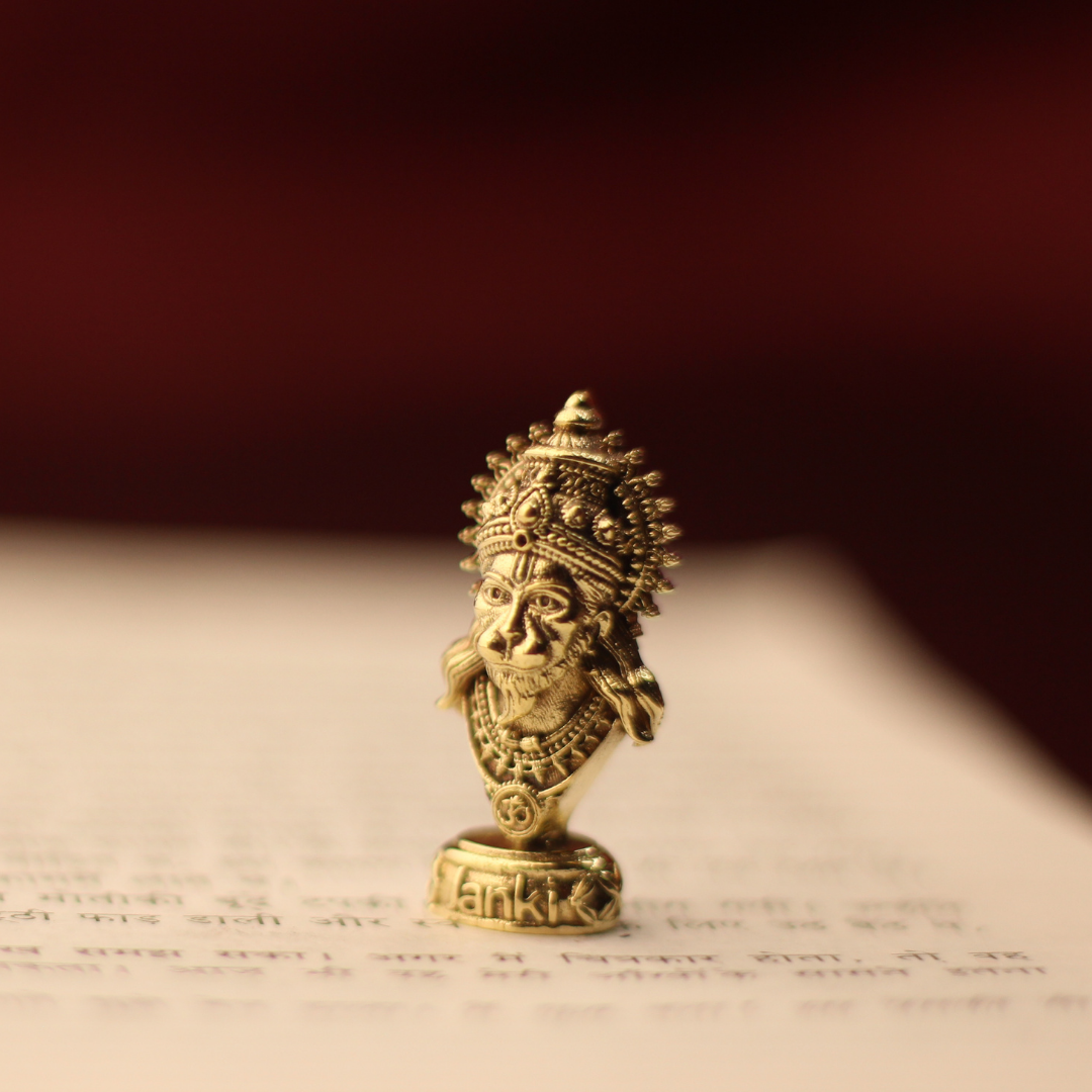 Shri Mukharbind Hanumanji Idol/Murti in Pure Brass