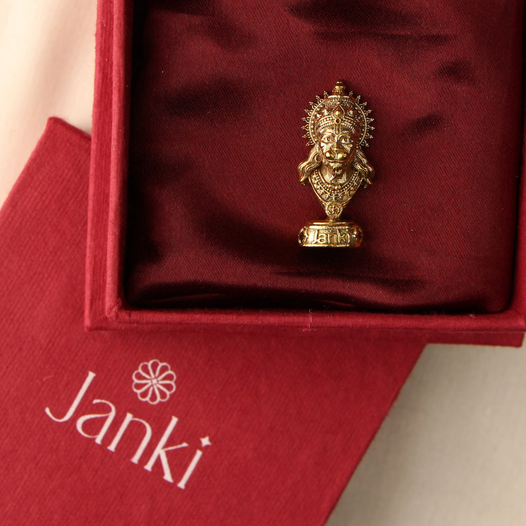 Shri Mukharbind Hanumanji Idol/Murti in Pure Brass