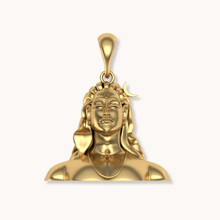 Baba Adiyogi pendent with chain | lord shiva necklace 