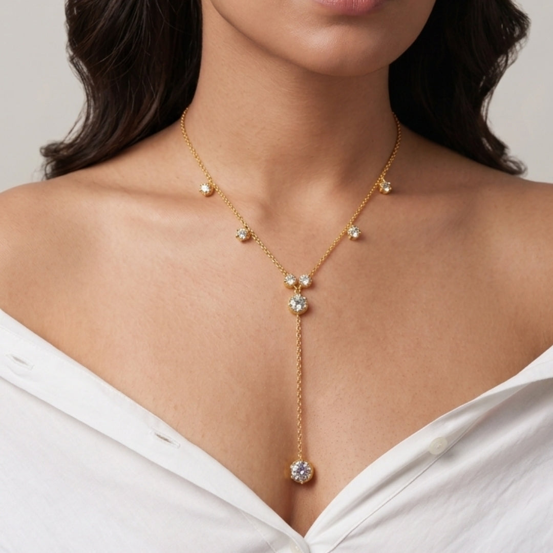 Classic Solitaire Y Necklace