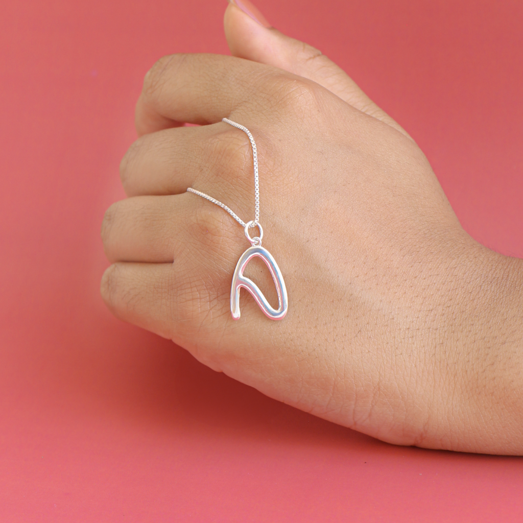 Joy Initial Necklace with chain ( A to Z Available)